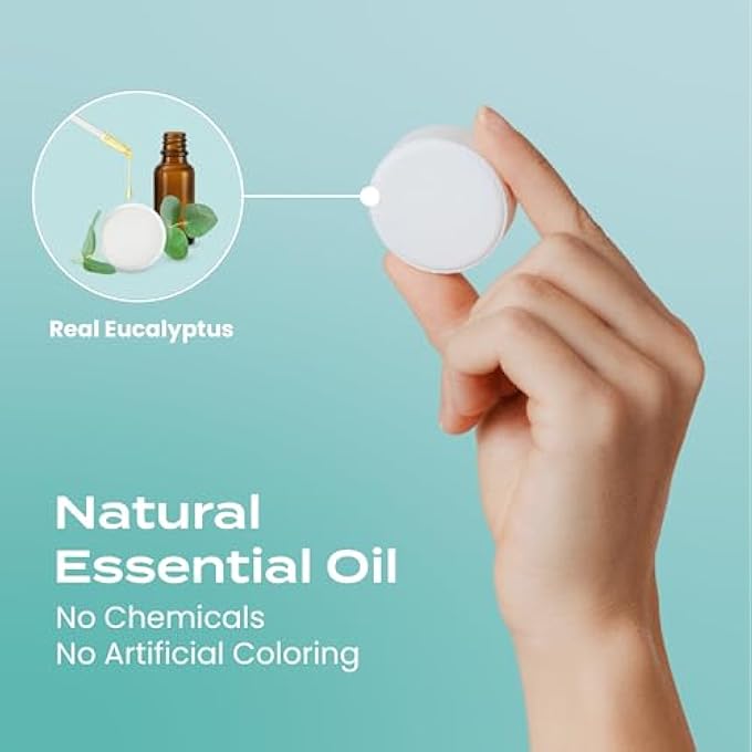 Body Restore Essential Oil Shower Steamer Set, 15 Mint and Eucalyptus Scented Aromatherapy Shower Steamers 30g, Vapor Steam Tablets, Relaxation Gifts for Women, - Image 2